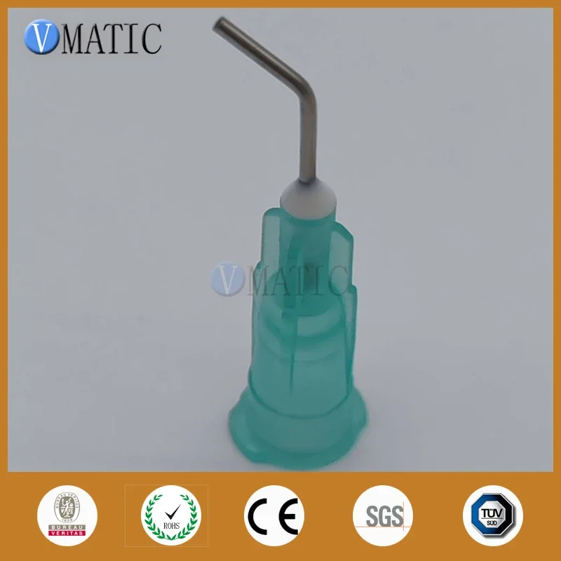 

Бесплатная доставка, 100 шт., 21 г, 45 градусов, изогнутые 0,5 дюйма, игла для дозирования клея, байонетные иглы 1/2 дюйма