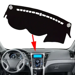 Black Dashboard Cover Pad Dashmat Dash Mat Fit For Hyundai Sonata Hybrid GLS SE Limited 2011 2012 2013 2014 LHD