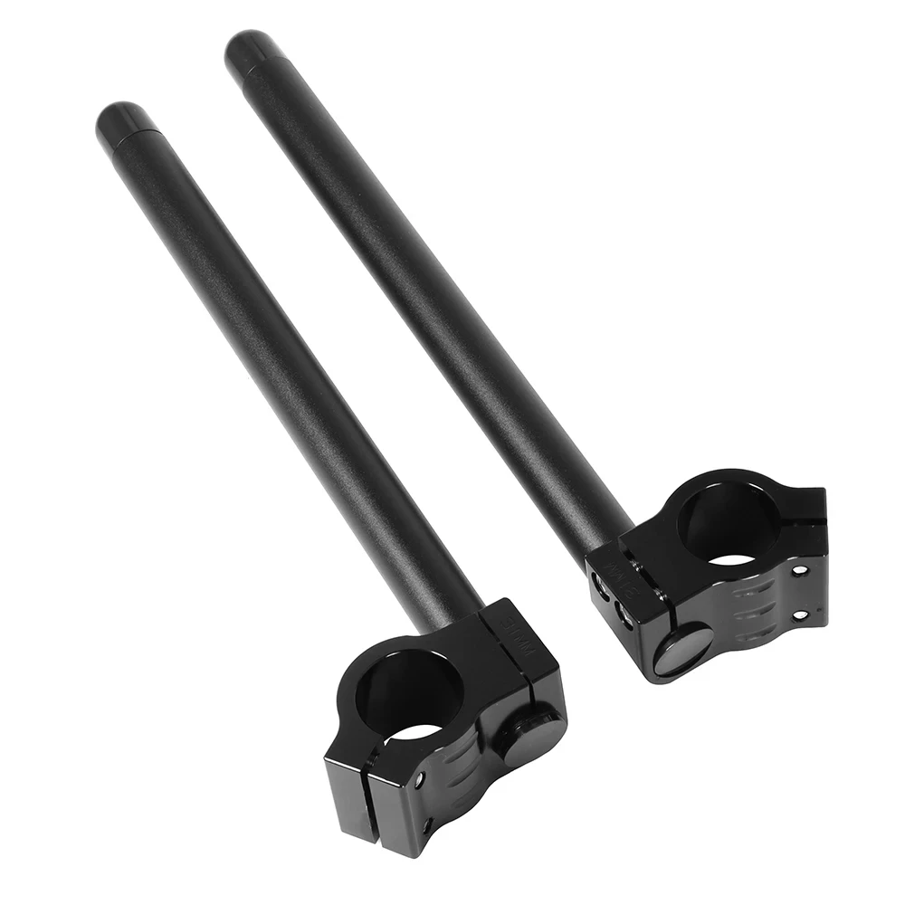 2pcs Motorcycle Handlebar Racing CNC 32 33 35 36 37 39 41 45 48 50 51 MM Clip On Fork Tube Handle Bar Racer Universal 7/8\