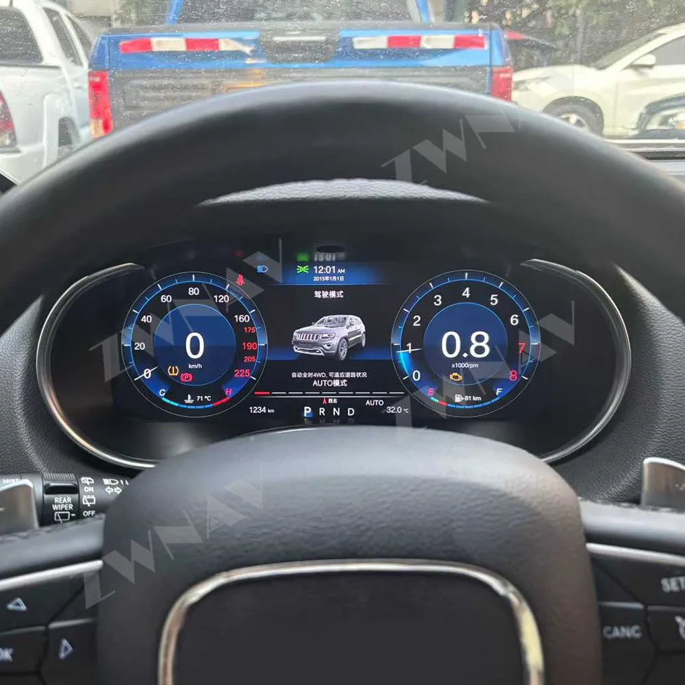 12.3 inch screen Digital Full LCD Instrument Cluster For Dodge Durango 2008-2021 Speedometer,Dashboard,Gauge Plug-play