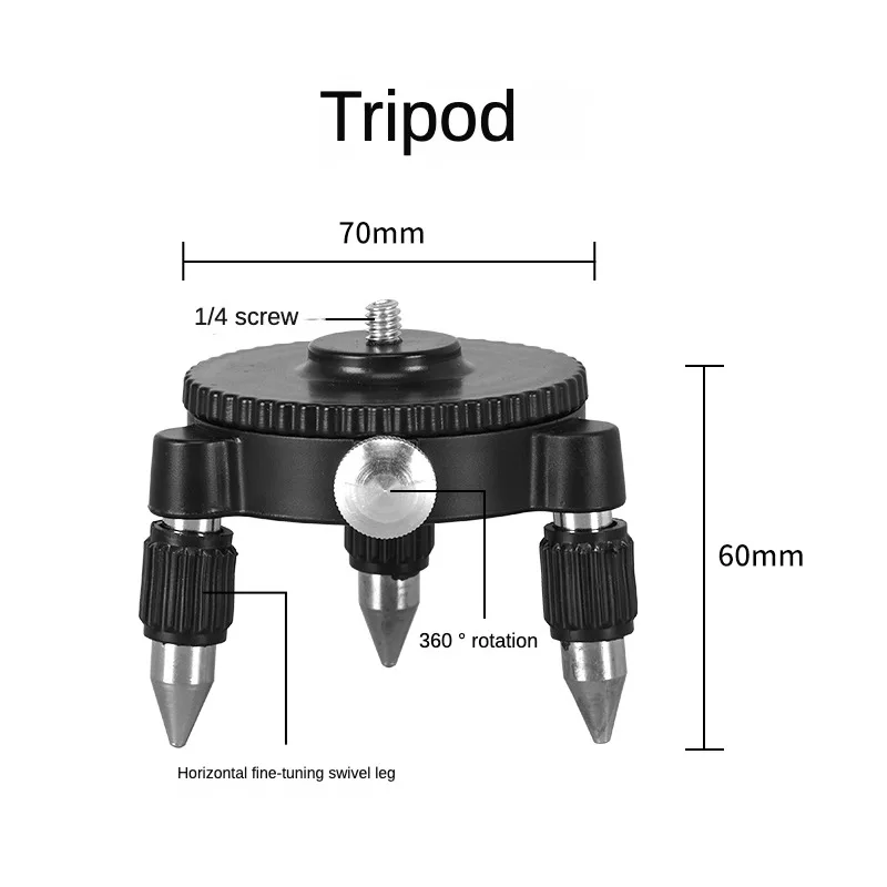 Laser Level Accessories 360°rotatable Trimmer Tripod Bracket Base 1/4&5/8Interface 8/12/16 Line Laser Level Metal Tripod Bracket