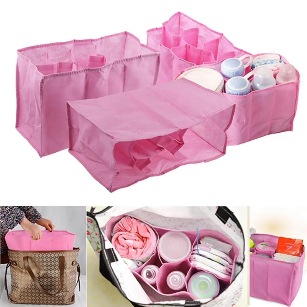 Outdoor Changing Divider Water Bottle Diaper Nappy Inner Liner Storage Organizer Bag In Bag