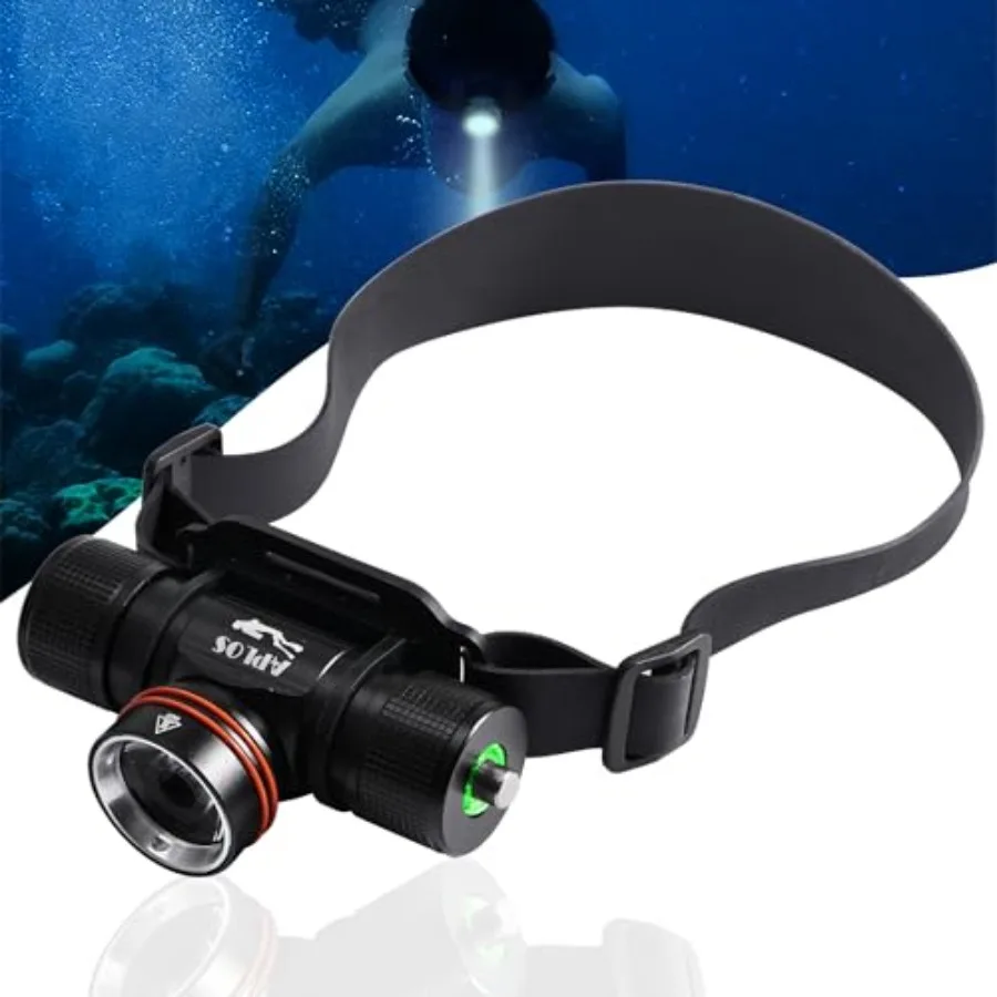 

H800 Scuba Diving Headlamp 3500 Lumens Professional Underwater Headlight with TIR Lens Power Indicator IPX68 Waterproof Dive He