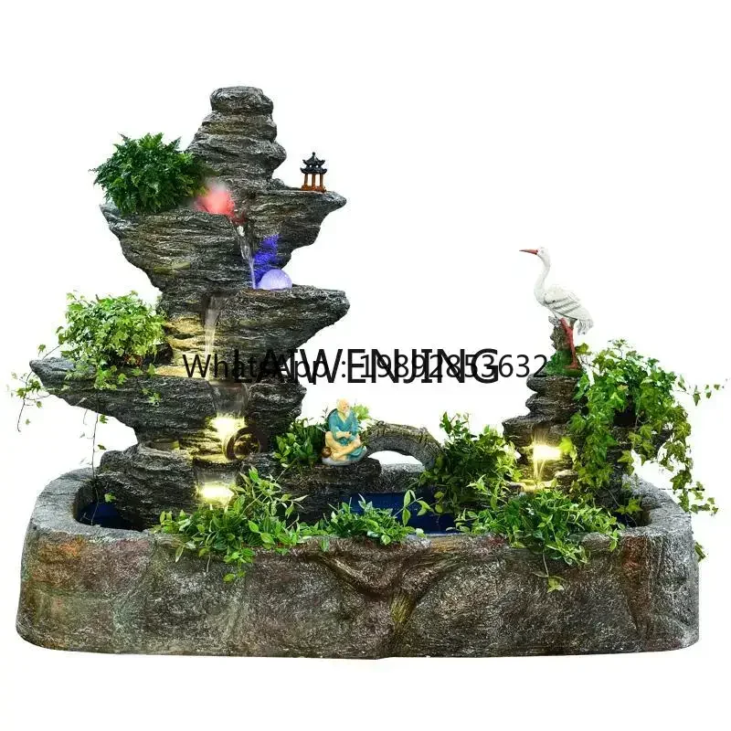 B1  rockery flowing water fountain landscape garden fish pond ornament