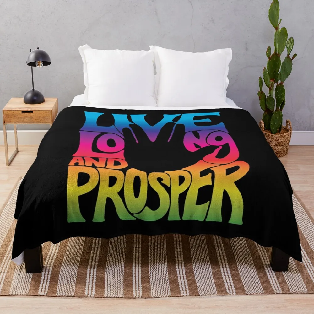 

live long and prosper Throw Blanket for winter Furry Blankets