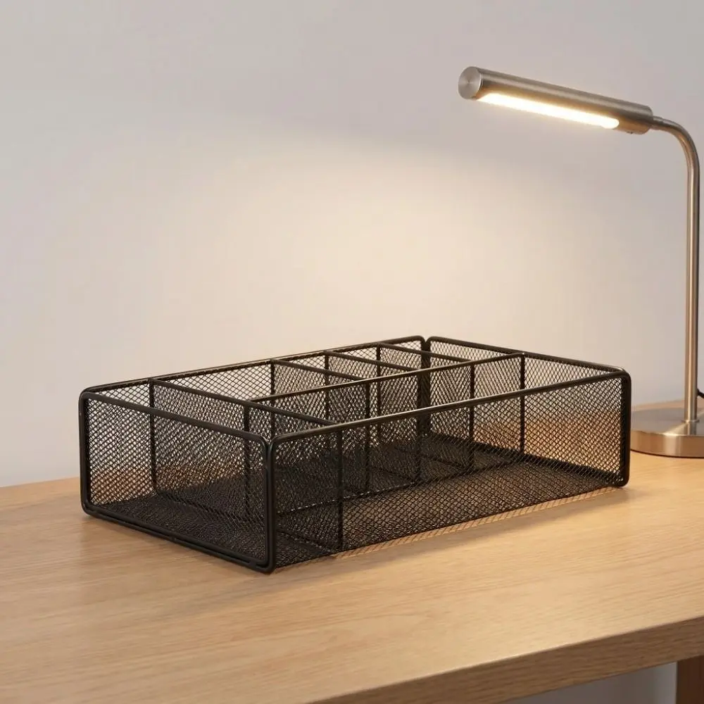 6-compartments-metal-desk-organizer-hollow-multi-compartment-mesh-office-storage-basket-spray-painting-process-iron-pen-holder