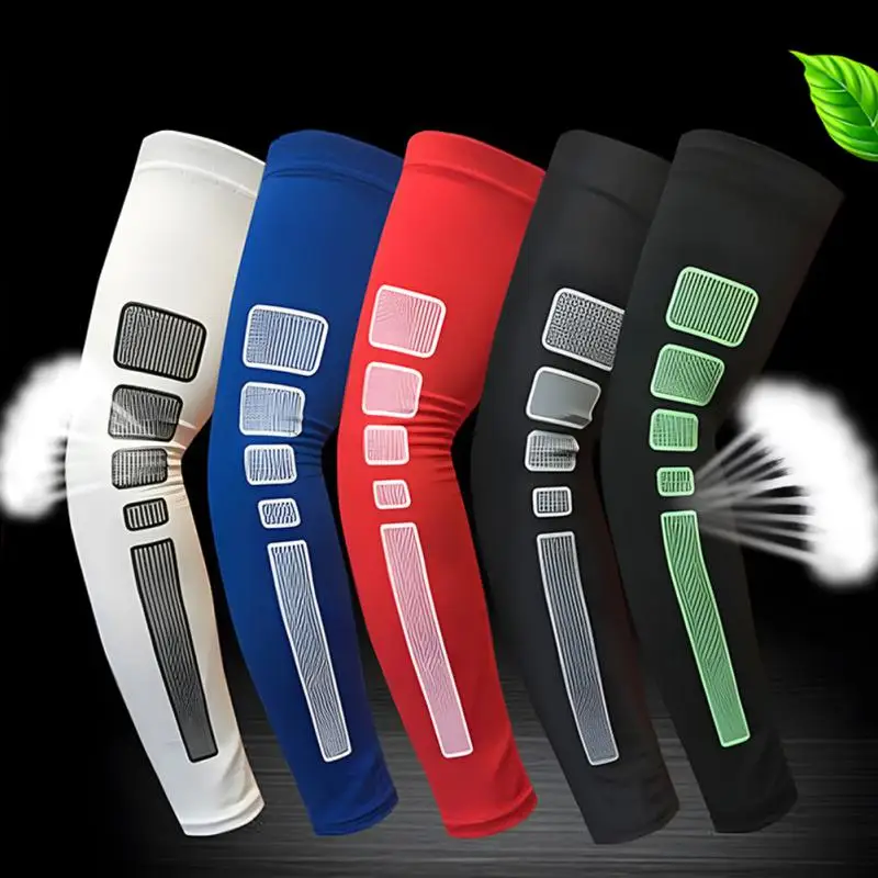 جهاز تسخين الذراع الرياضي للتنفس للرجال والنساء ، أكمام واقية ، ركوب الدراجات ، الجري ، اللياقة البدنية ، وسادات المرفق ، كرة السلة ، واقي الذراع ، 1 *