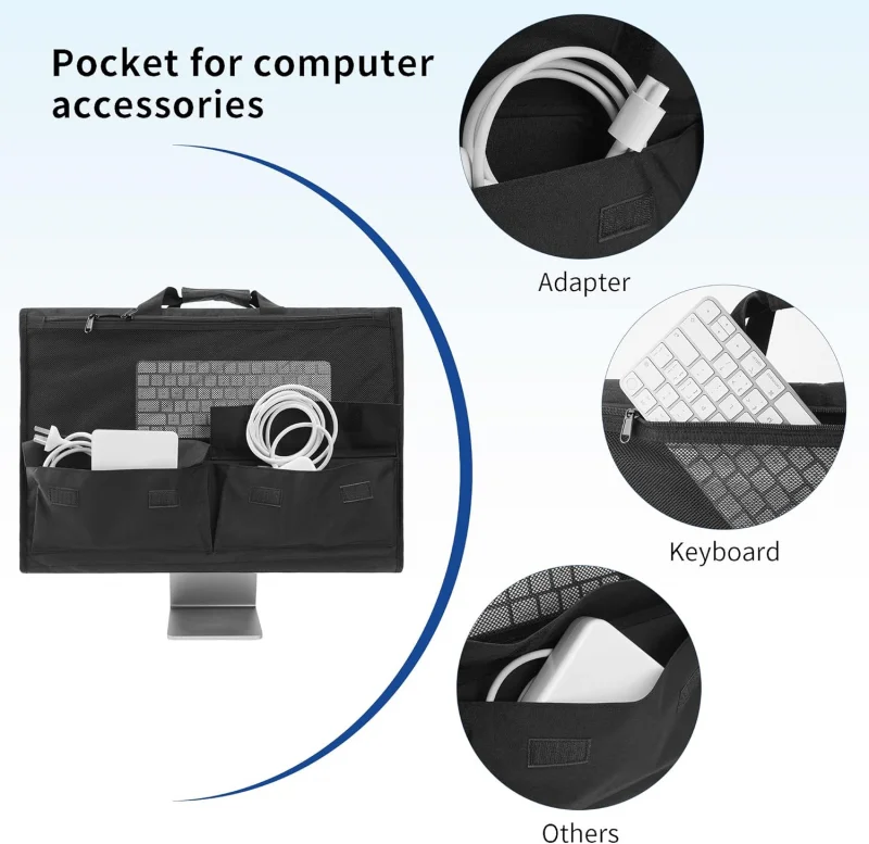 

All-in-One Computer Carrying Case for 24 inch AIO iMac, with Accessory Storage Tote Bag Dustproof Desktop PC Monitor Bags
