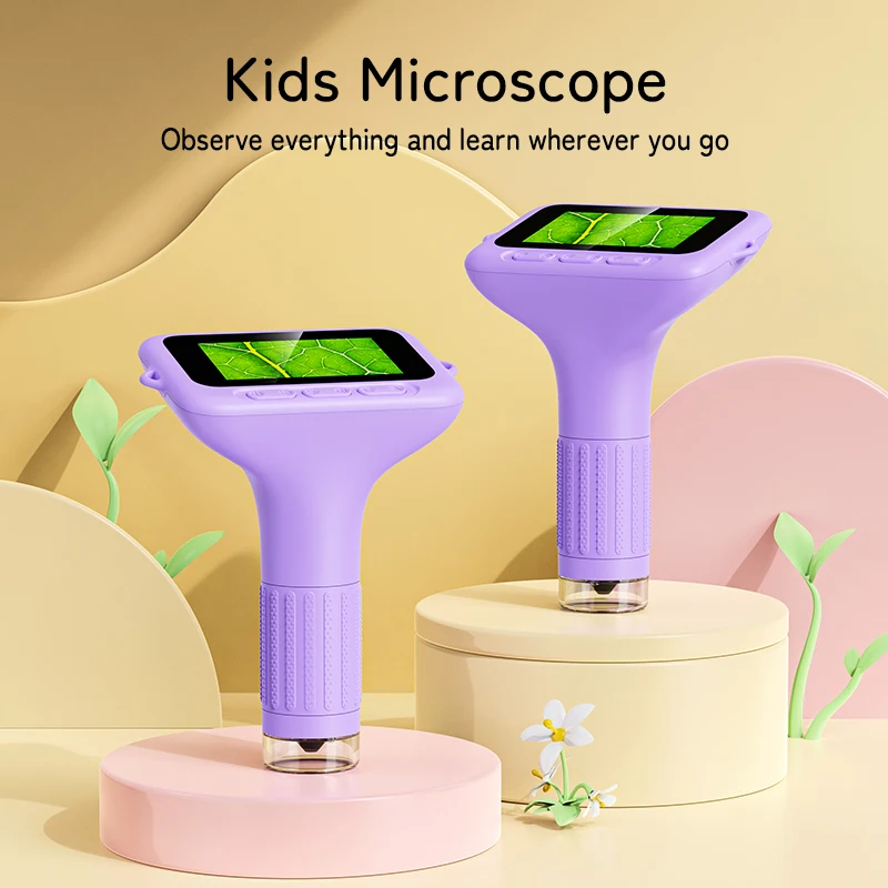 3 Inch LCD Screen 1000X Zoom Digital Microscope Scientific Insect Observation Toys Gifts PC Compatible 1080P HD Kids Magnifier