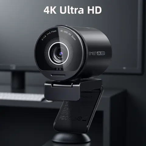 4K Webcam UHD Web Camera HDR Streaming Video Camera With Sony Sensor EMEET S800 USB Webcam With Dual Noise Cancelling Mics