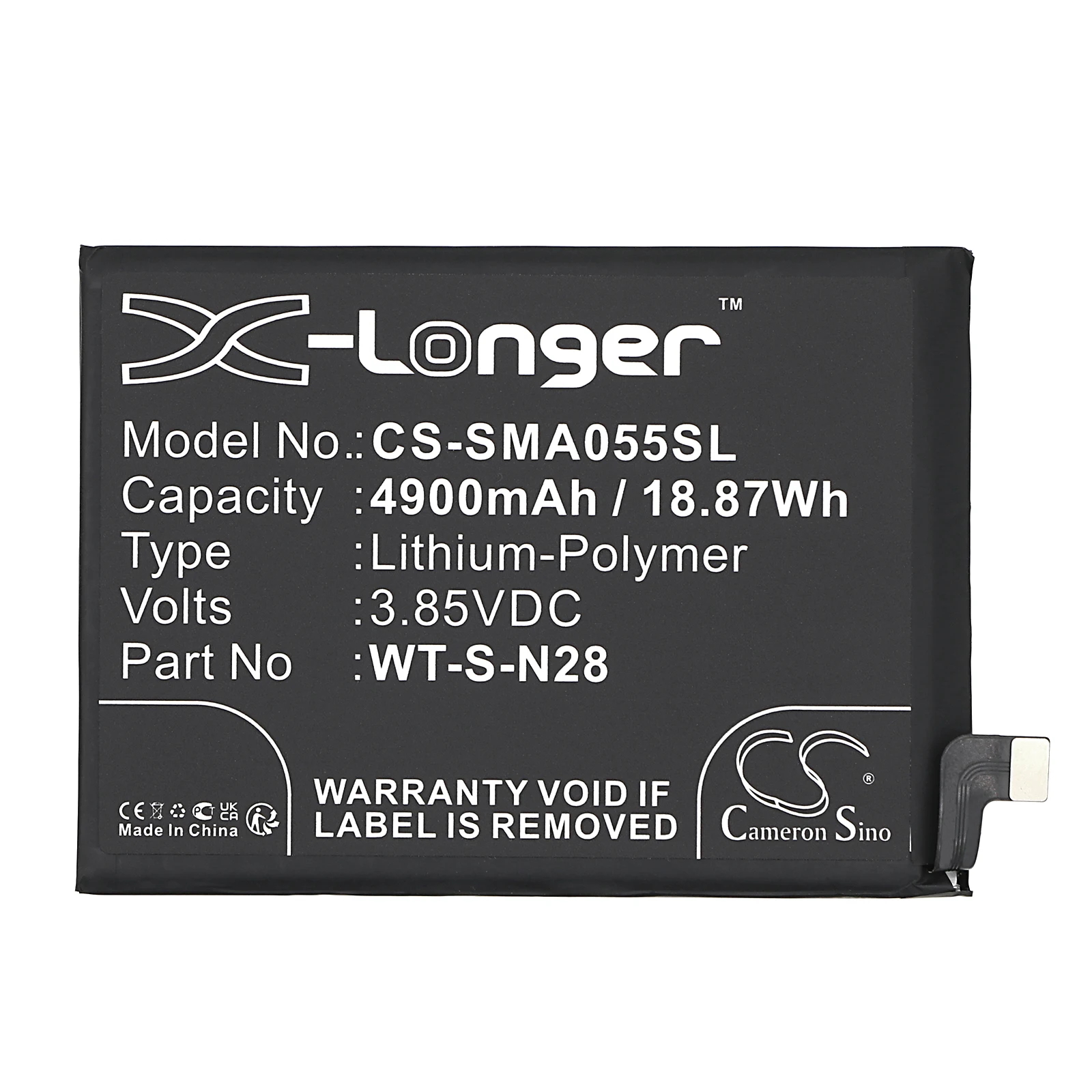 3.85V 4900mAh Battery WT-S-N28, GH81-24241A for Samsung Galaxy A05 2023, SM-A055M, SM-A055F, SM-A055M/DS, SM-A055F/DS +TOOLS