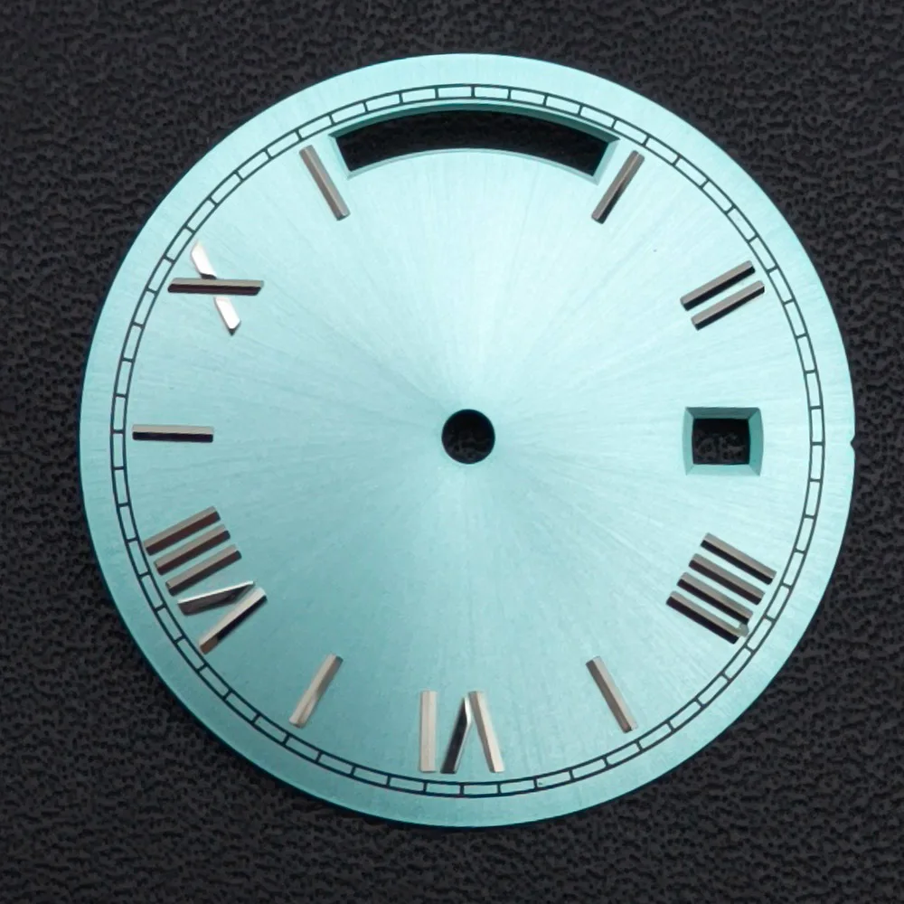 31mm dual-calendar Dial  Roman Dial for 8285 Automatic Movement Metallic Markers High Quality watch replacement parts