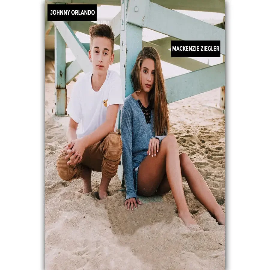 New Johnny Orlando & Mackenzie Ziegler Child-Silk Art Poster Wall Sicker Decoration Gift