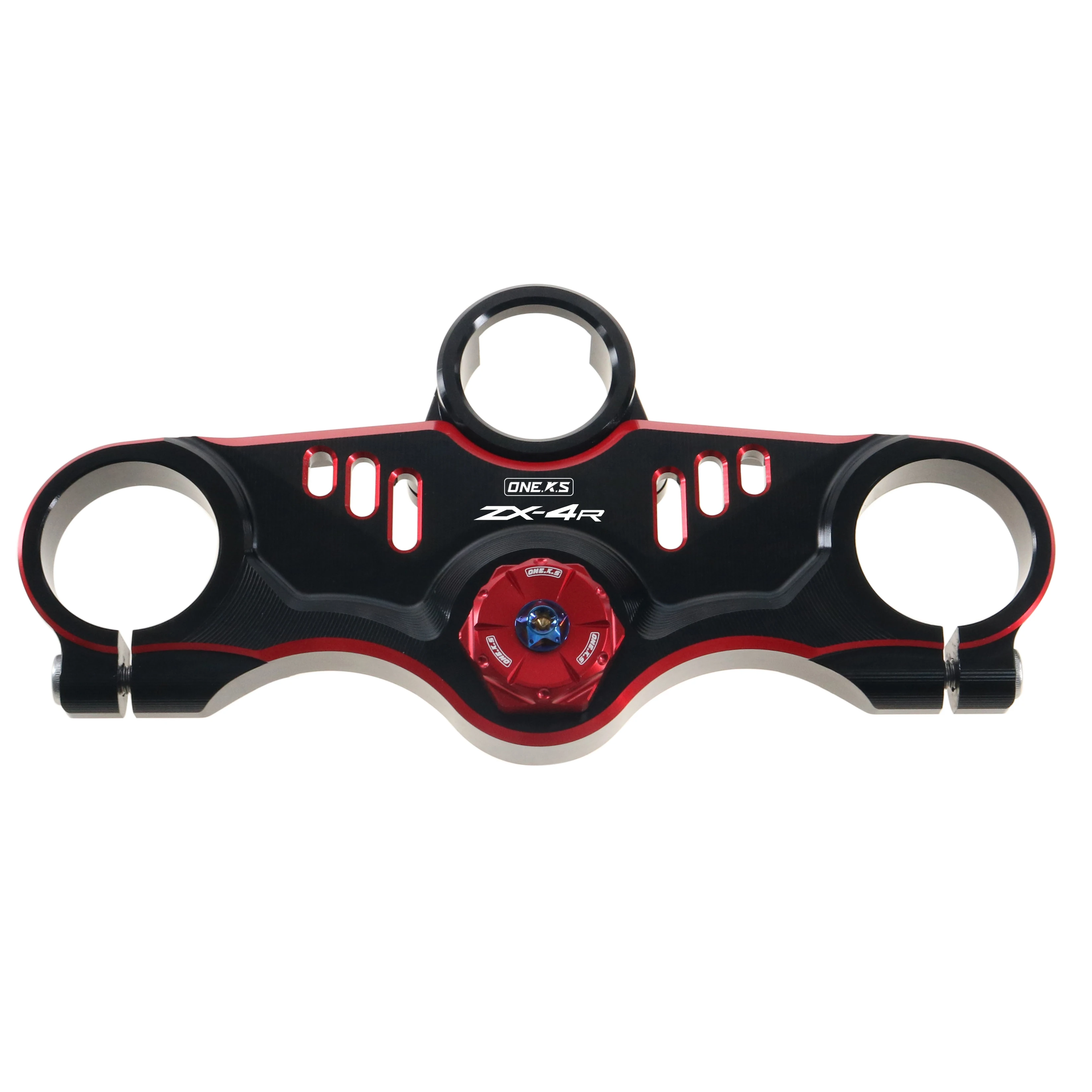 Motorcycle CNC Racing Refit Clip On Handle Bars Front End Upper Top Clamp For Kawasaki ZX4R ZX4RR ZX-4R SE 2023-2024 image 3