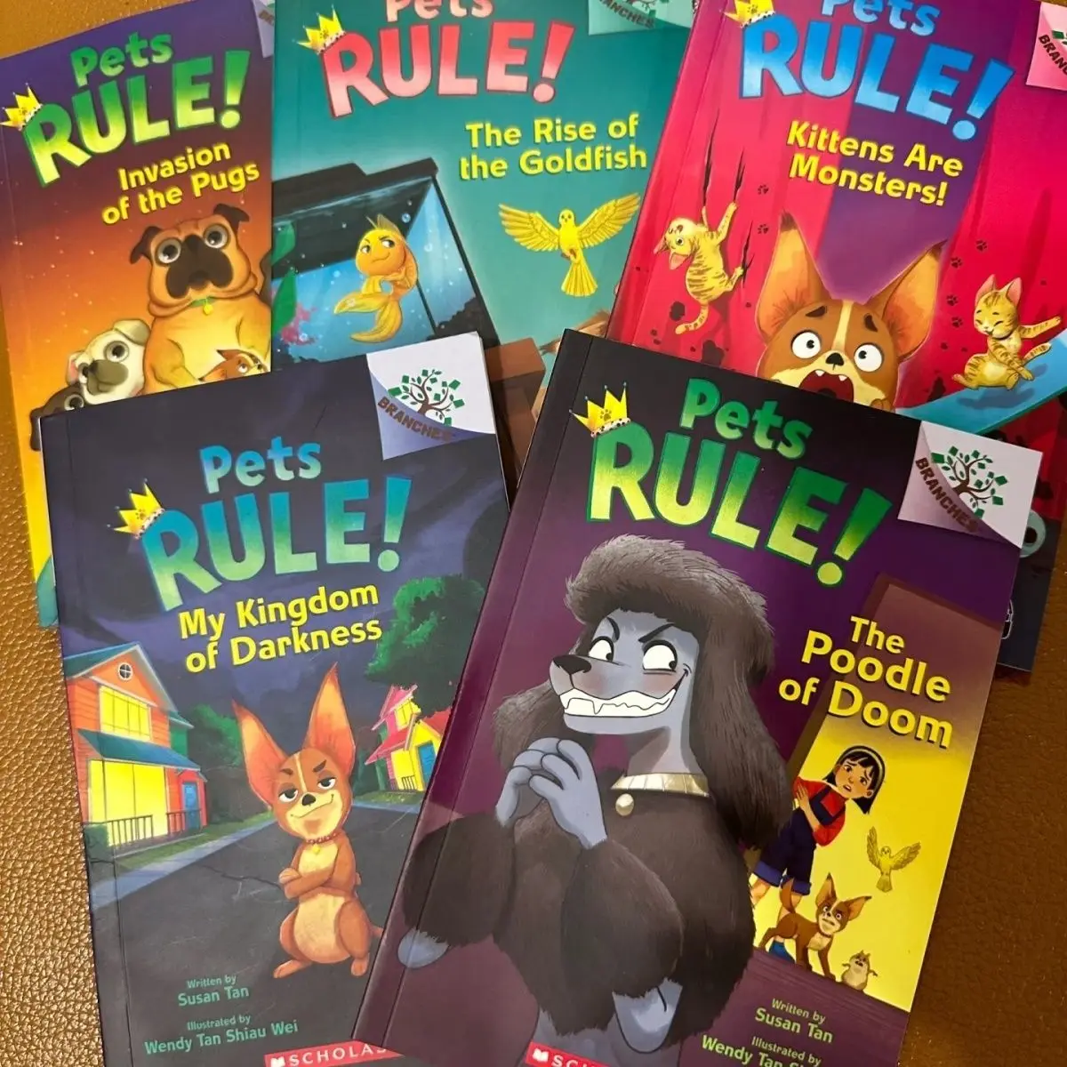 

Full 5 Volumes Pets Rule Kids Chapter Books For 6-8 Years Old Children Original English Story Reading Enlightenment Book