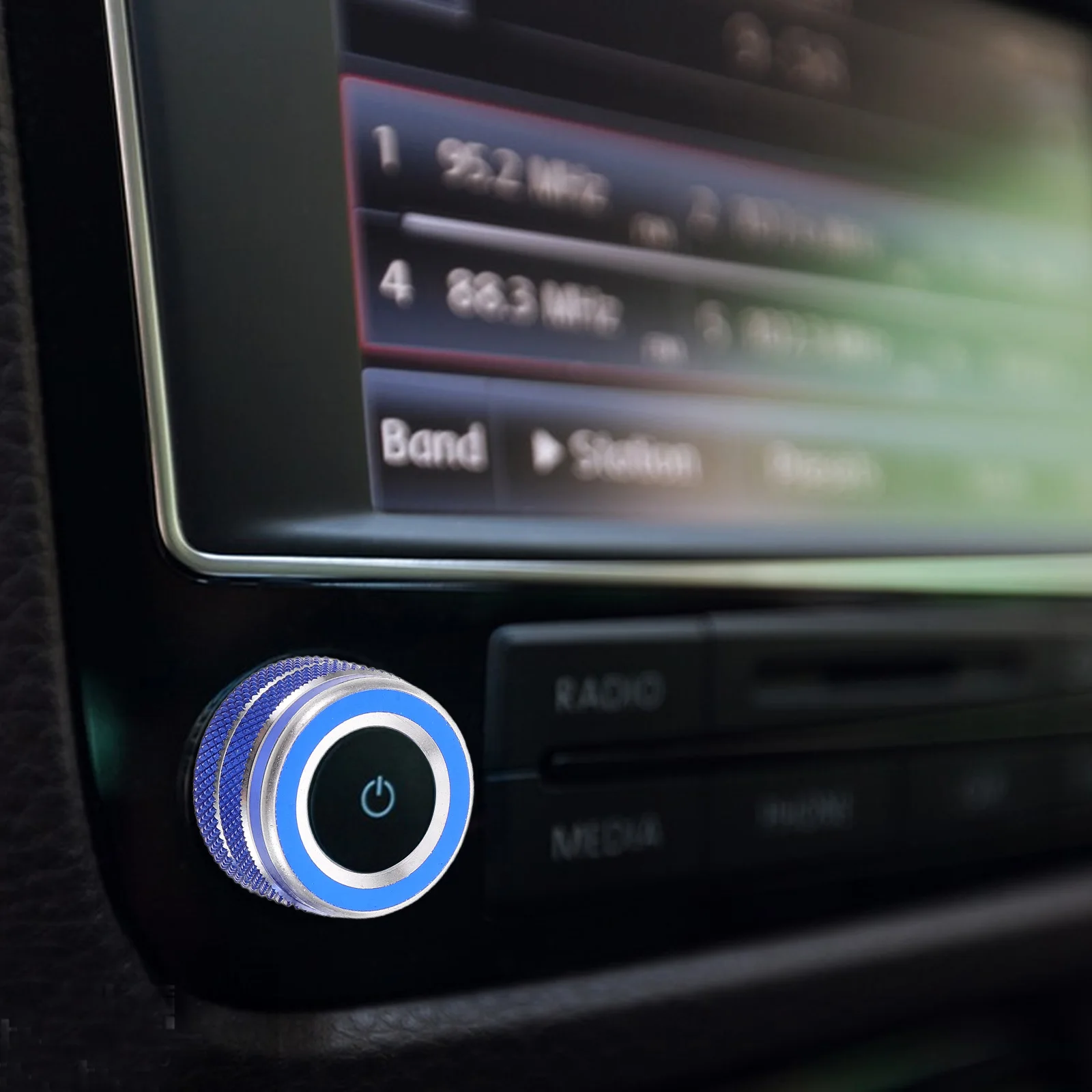 

2Pcs Air Conditioning Knob Decorative Ring Car Switch Cover Heater Control Aluminum Alloy Vehicle Interior Knob