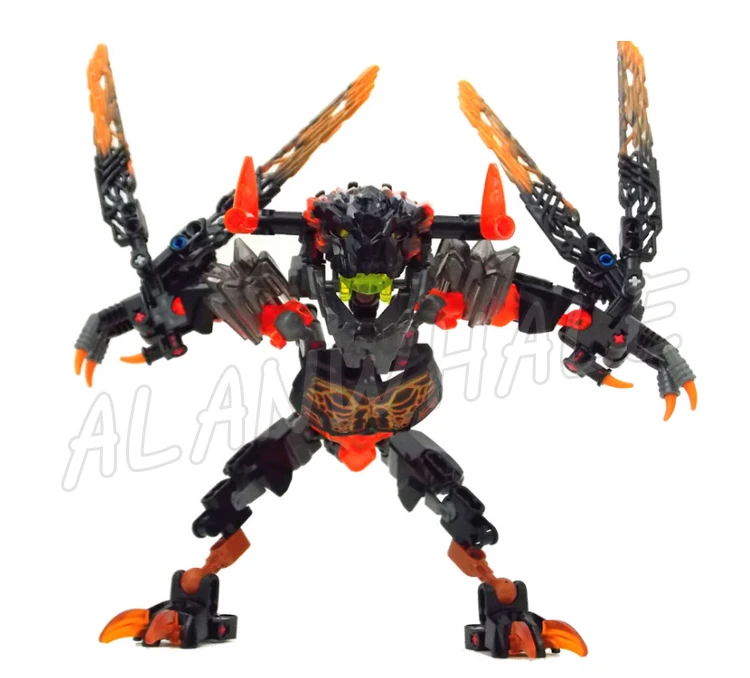 4Types Bionicle Unity Mask Maker Ekimu Lava Beast Storm Beast Quake Beast 613 Building Block Toys Compatible With Model