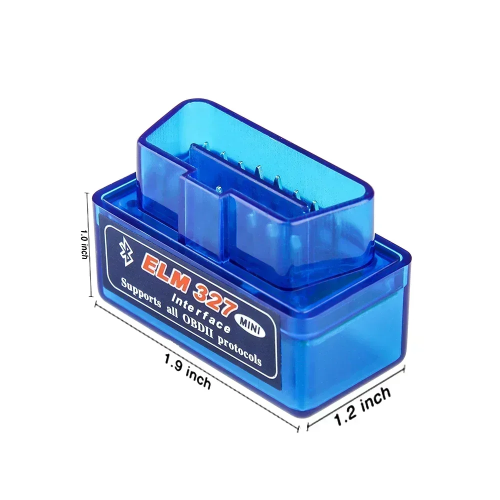 Super Mini ELM327 Bluetooth-compatible Interface V2.1 OBD2 II Auto Diagnostic Tool ELM 327 Work ON Android Torque/PC