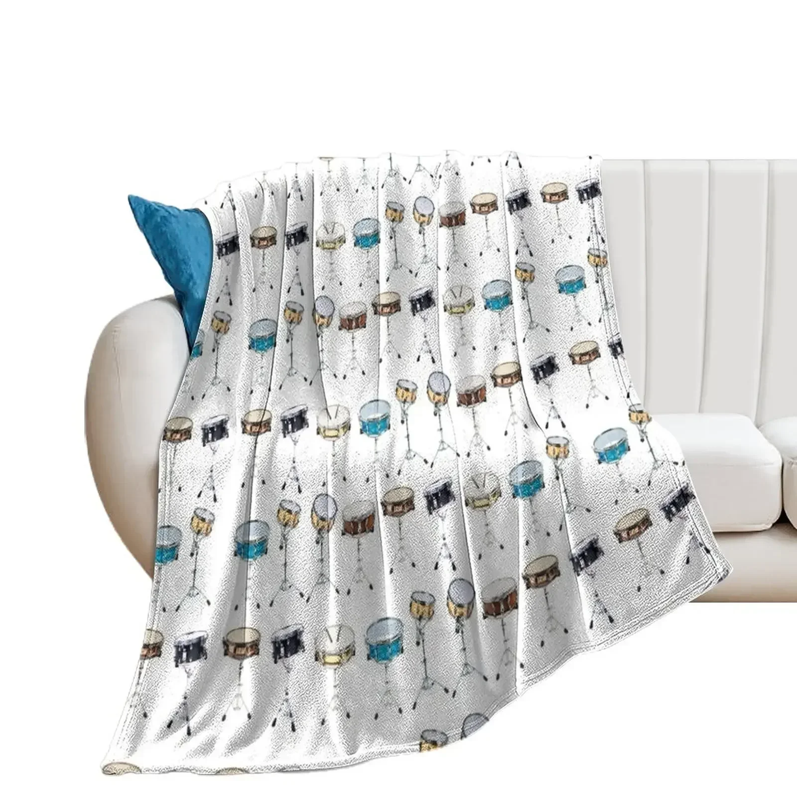 Drummer Snare Drums Percussion Pattern Throw Blanket Soft Beds decorative Blankets