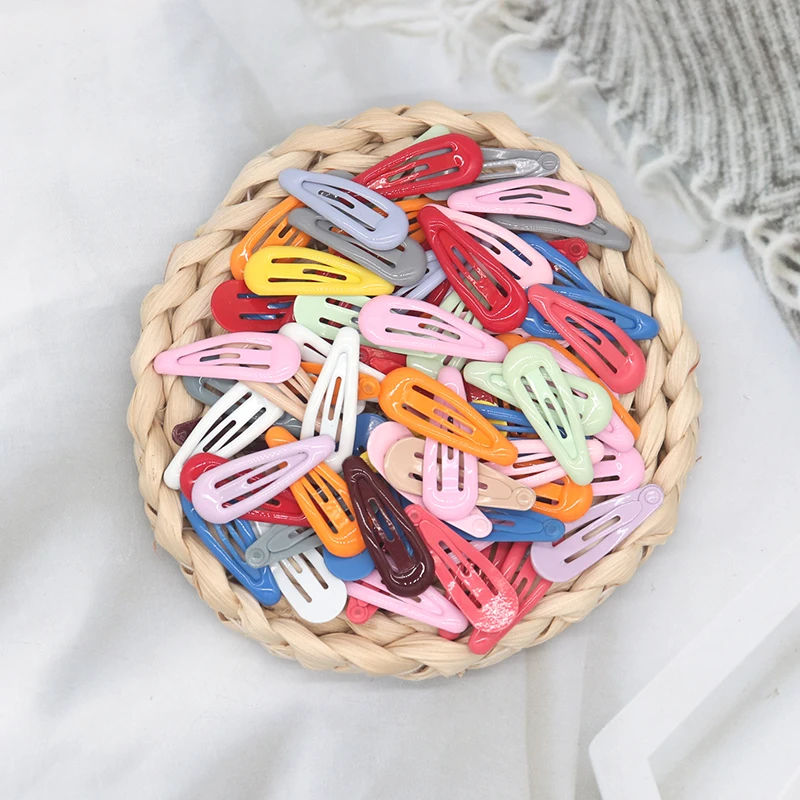 20/30/50Pcs 3cm Mini Hair Clips Child Metal Hairgrip Solid Color Kids Snap Hairpins Girls Barrettes Colorful Hair Accessories