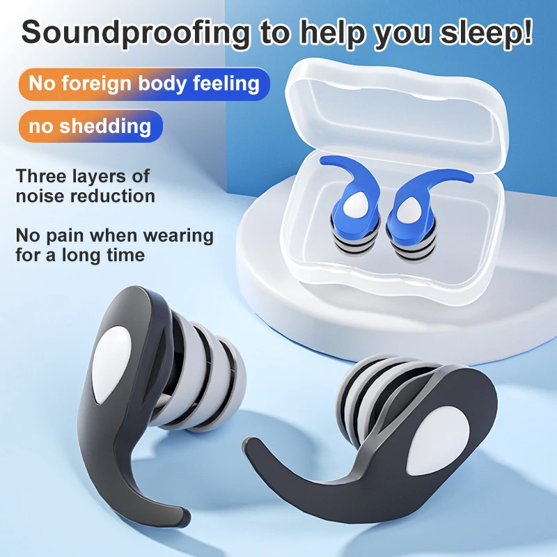 Sleep Noise Reduction Earplugs Waterproof Swimming Anti-Noise Ear Plug Soft Comfort Sound Blocking Earplugs Set For Travel Work