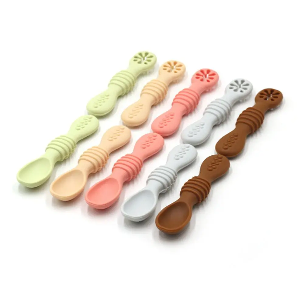 Feeding Hollow Teether Toys Newborn Tableware Infant Learning Spoons Baby Food Spoon Learning Feeding Scoop Training Utensils