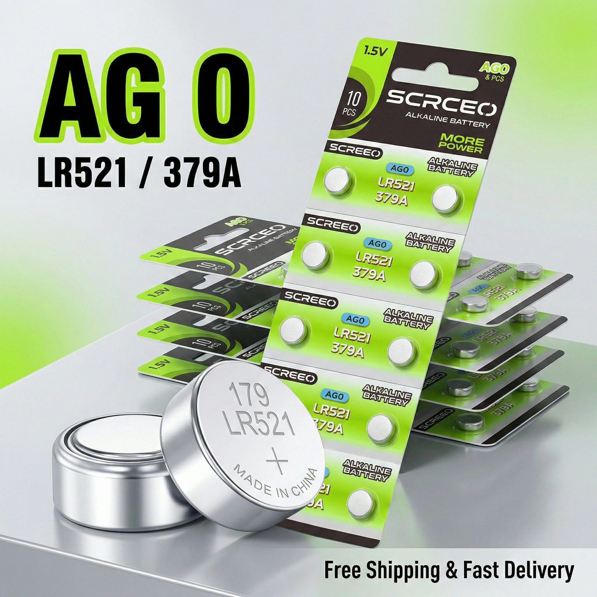 

1.5V Lithium Manganese Dioxide Button Battery 10-50PCS LR521 AG0 SR521SW 379 379A D379 SR63 For Watch Calculator