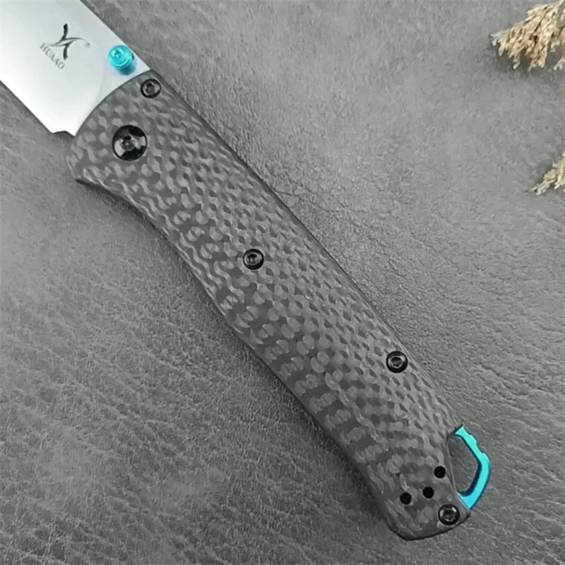 HUAAO 535 S35V Blade Carbon Fiber Handle Folding Knife Wilderness Pocket Knife Outdoor Camping Knives Tactical Tool