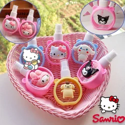 55ml Sanrio Hello Kitty Spray Bottle Refillable Mini Perfume Makeup Hydration Travel Dispenser Bottle Silicone Set Fine Sprayer