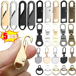 5/1 Stuks Afneembare Rits Trekker Vervanging Metalen Rits Hoofd Slider Reparatie Kits Voor Bagage Rugzak Tassen Jas Jasjes Pull Tab
