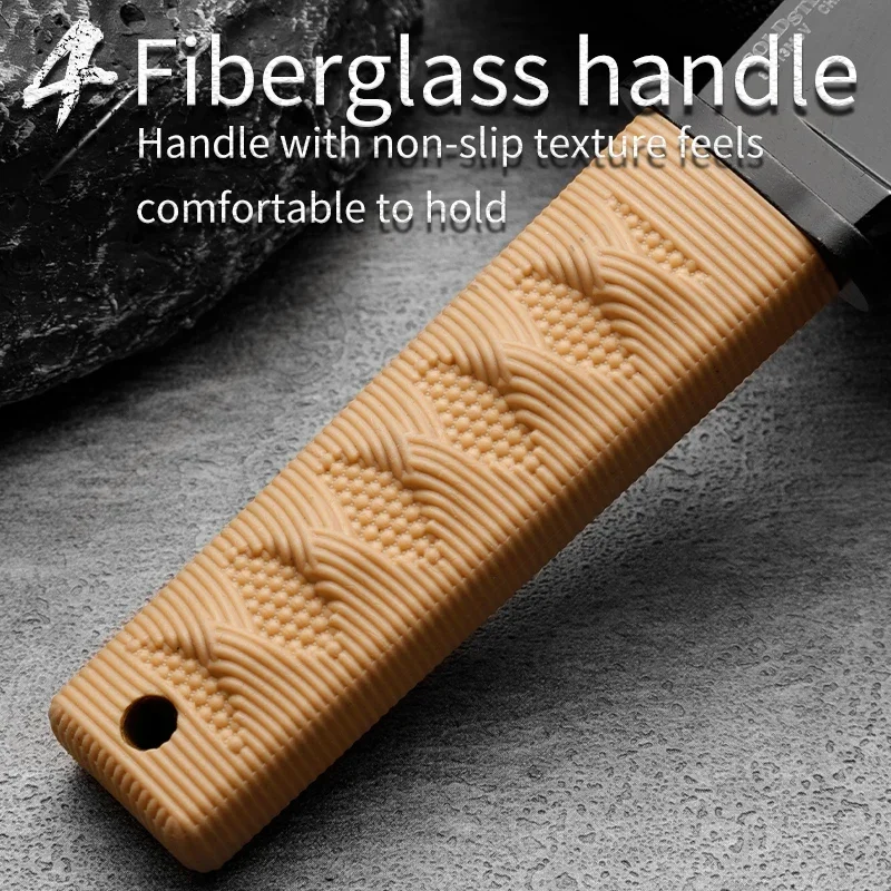 HUANGFU Feststehendes Messer zum Überleben im Wildnis, Geschenk für Männer zum Wandern, Jagen, Rettung und Outdoor-Aktivitäten