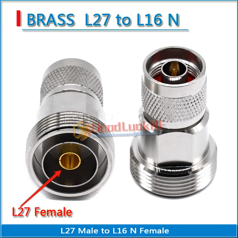 

High-quality L27 Female to N L16 Male L27/L16 plug Straight Brass Coaxial RF Connector Adapters Socket