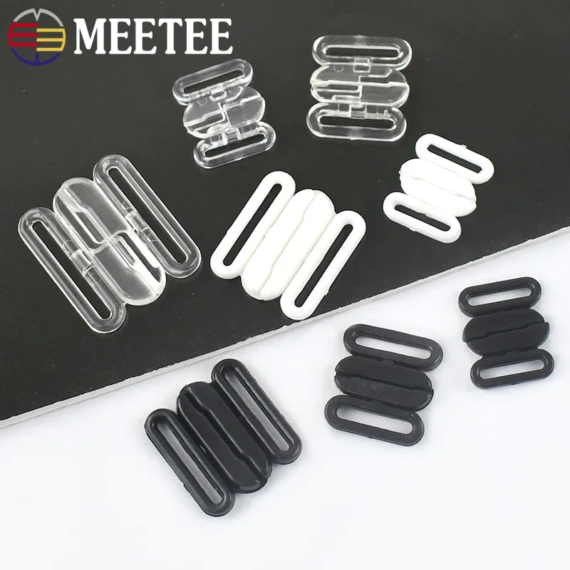 

20/50/100Sets 10/12/15/20mm Plastic Bra Buckles Bikini Adjust Hook Maternity Nursing Underwear Front Closure Snap Button Repair