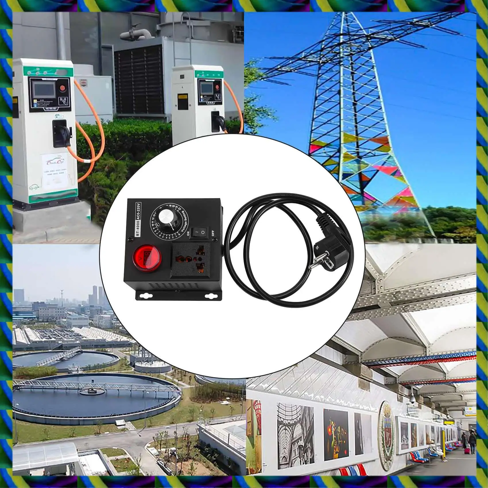 منظم جهد إلكتروني يومي Ac220v 4000 وات Scr، وحدة تحكم في سرعة مروحة المحرك، أداة كهربائية قابلة للتعديل، Eu Pl