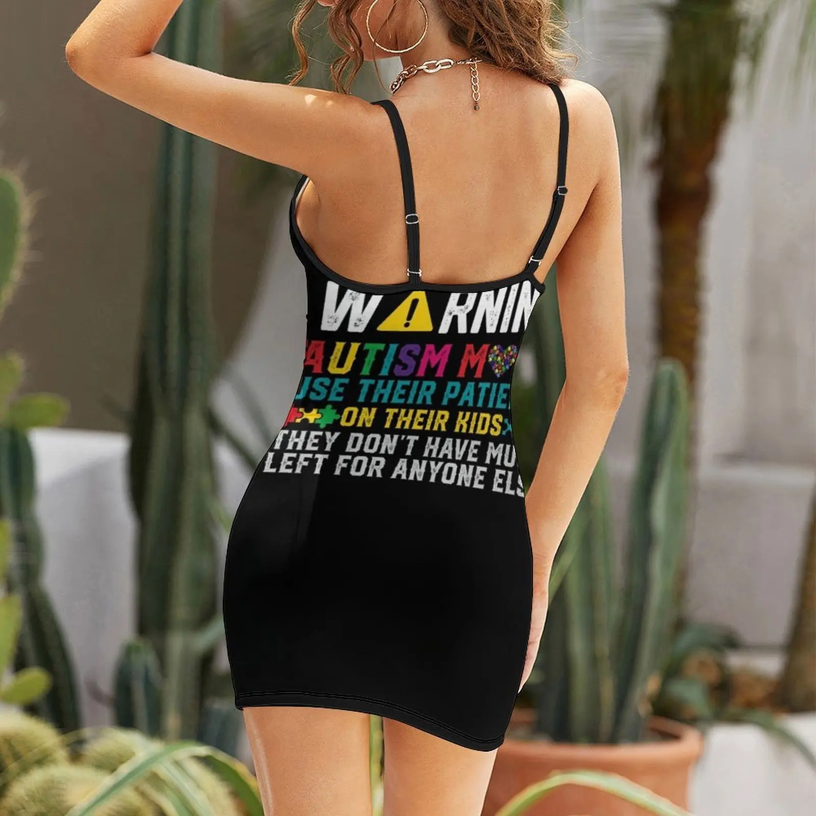 Engraçado autismo mãe t camisas femininas dia de conscientização do autismo sling vestido feminino vestidos de verão roupas femininas vestidos casuais