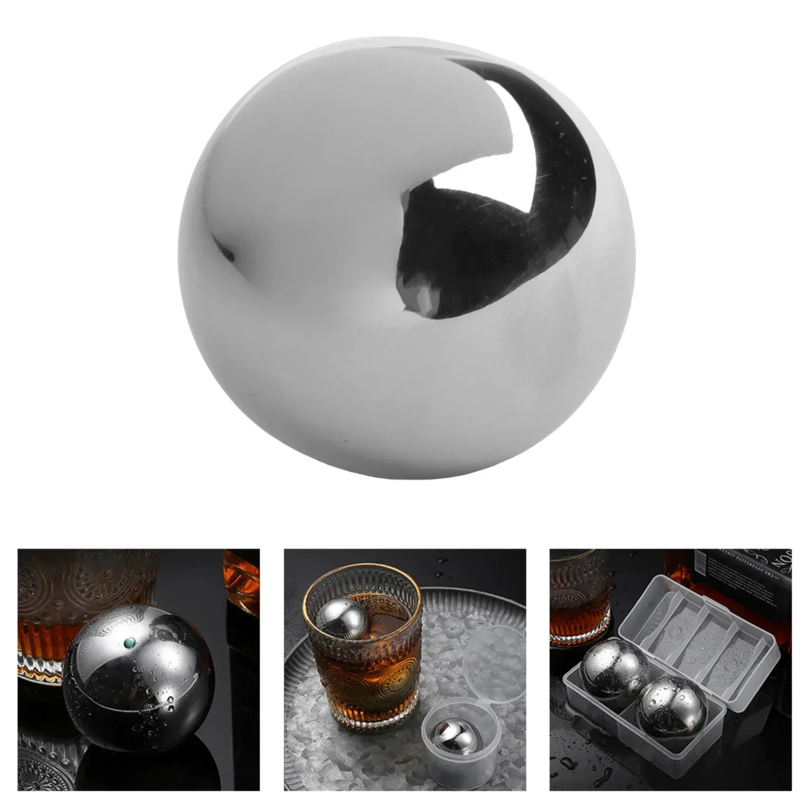 Enjoy Your Drinks at Full Strength  Stainless Steel Ice Cubes  No Dilution  Perfect for Whiskey Wine Connoisseurs