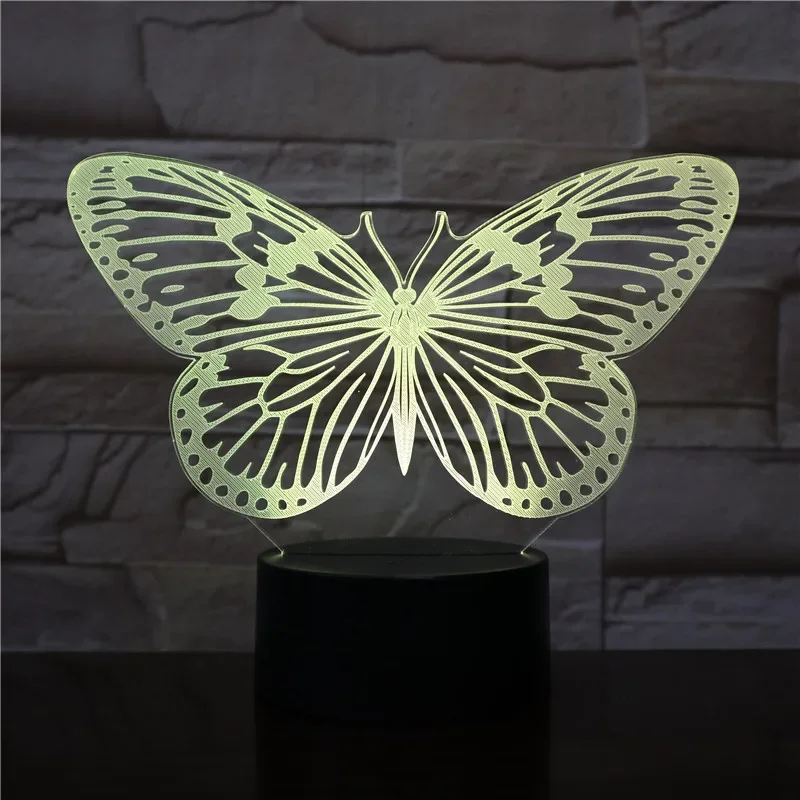 Nighdn Butterfly Lamp Led Night Light for Kids 7 Color Change USB Table Bedside Lamp Child Nightlight Birthday Christmas Gift