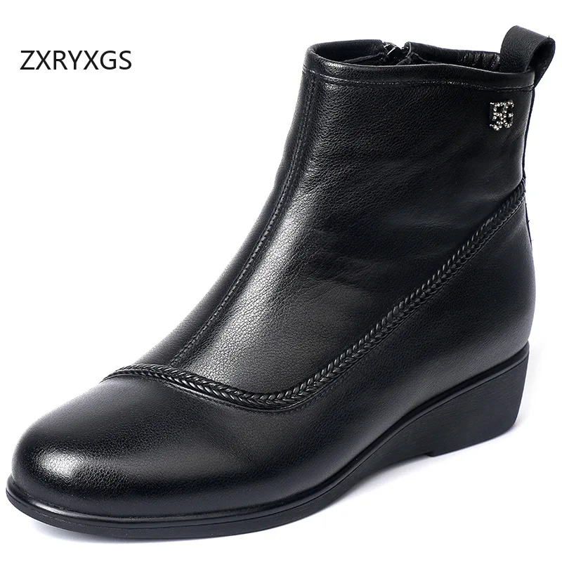 zxryxgs-couche-superieure-peau-de-vache-femmes-bottes-simples-compensees-mi-talons-2025-nouvelle-mode-grande-taille-bottes-automne-hiver-bottes-coton-chaussures
