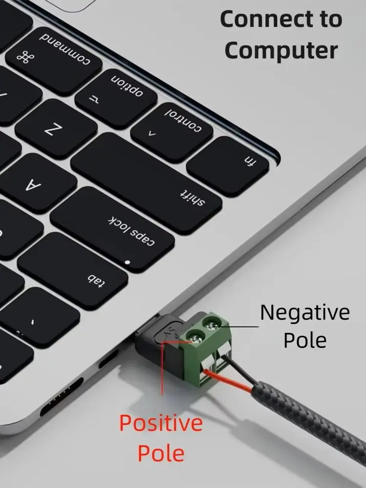 Typ C/Micro-Buchse auf 2-Pin-Klemmenblock, lötfreier Ladeanschluss, 5V USB-C-Schraubklemmen, lötfreier Stecker, OTG-Adapter