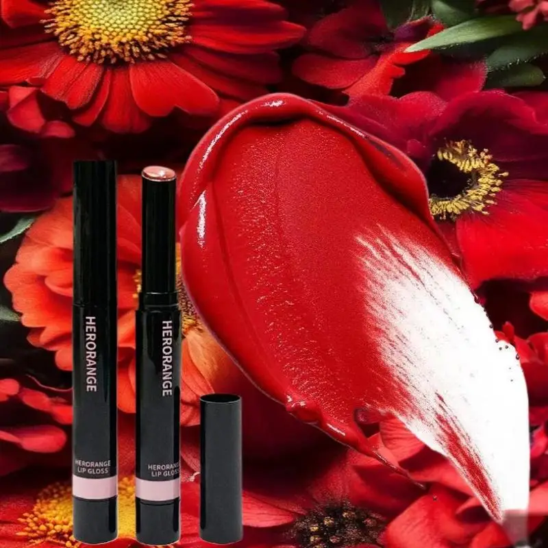 HERORANGE مرآة هلام الصلبة ملمع الشفاه الخوخ أحمر الشفاه ترطيب المياه واضحة الشفاه الصقيل ترطيب الشفاه تينت ماكياج مستحضرات التجميل
