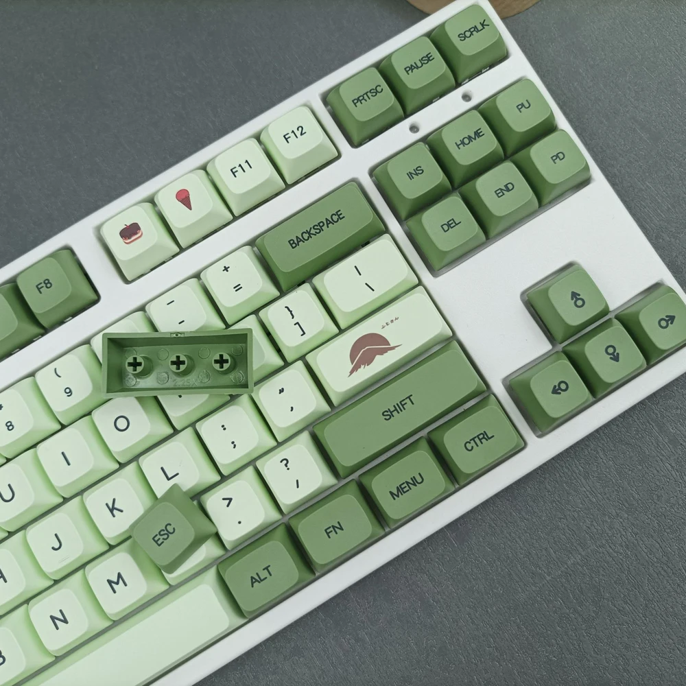 124 Keys XDA Profile Keycap Matcha Keycap English Japanese Russian For MX Switch Mechanical keyboard Dye PBT Sublimation key Cap