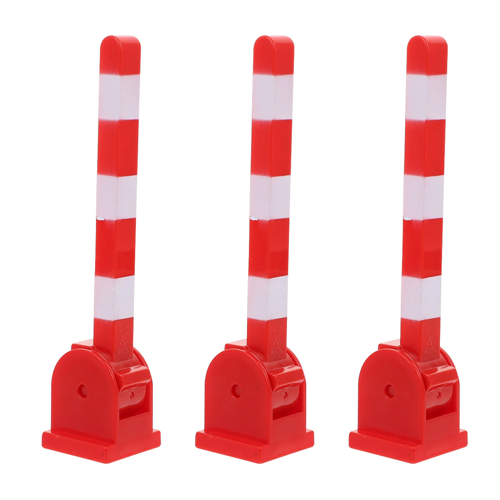 

3 Pcs Parking Pole Accessories Miniature Toys Street Road Signs Early Education Simulation Roadblock PVC Child Traffic Mark