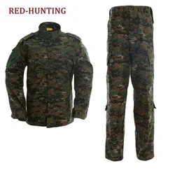 Desert & Jungle Outdoor Camouflage Uniform Tactical Uniform Combat Hunting Suit BDU Training Jacket and Pant