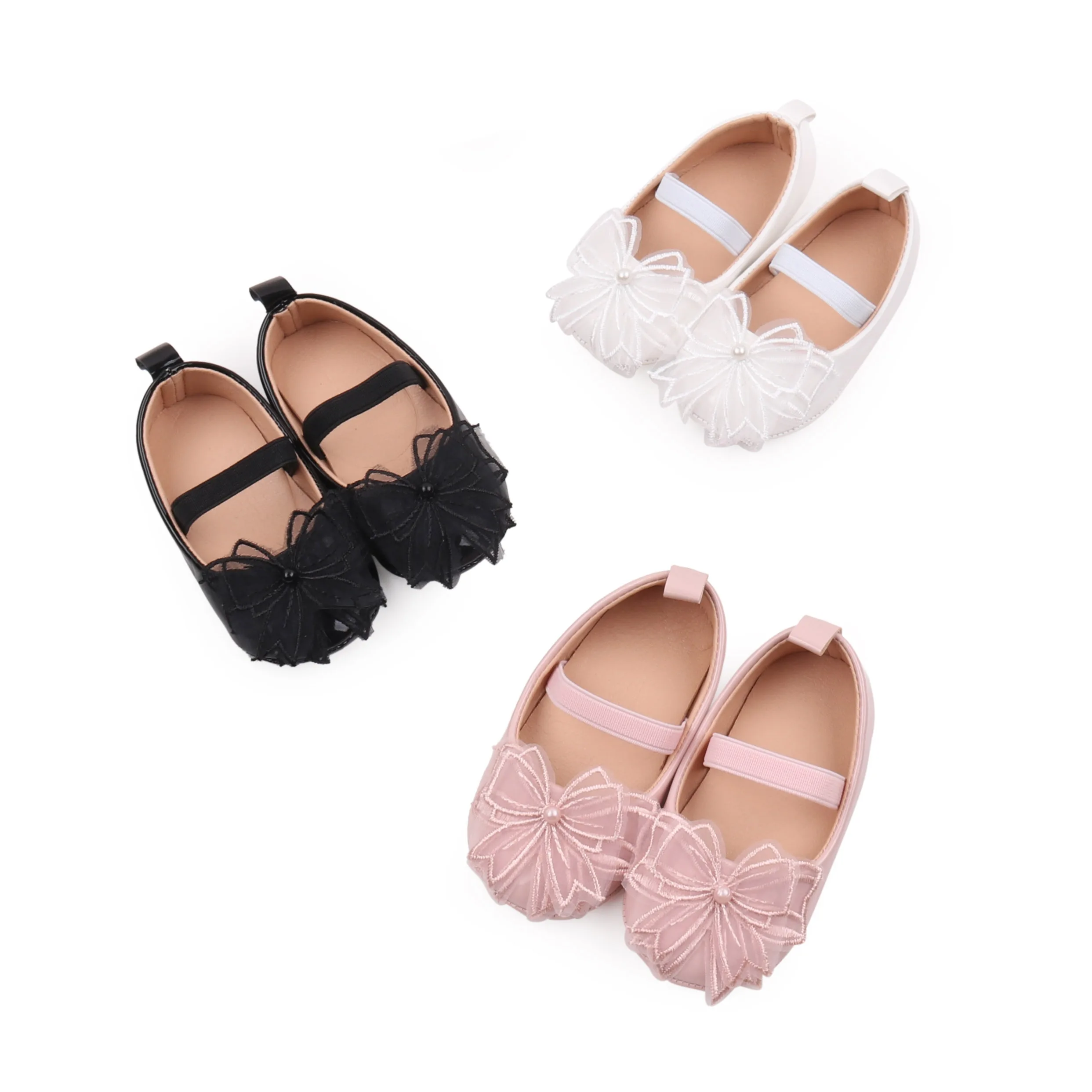 

Baby Princess Shoes Girl Toddler 0-18 Months High Quality Shinny PU Cute Bowknot Party Shoes for Spring and Summer New Fashion
