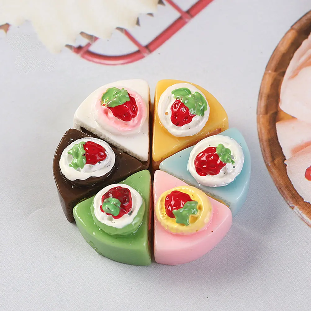 12 pezzi mini dessert torta ornamento ornamento in resina decorativo cibo finto per mini casa cucina torta da dessert in miniatura