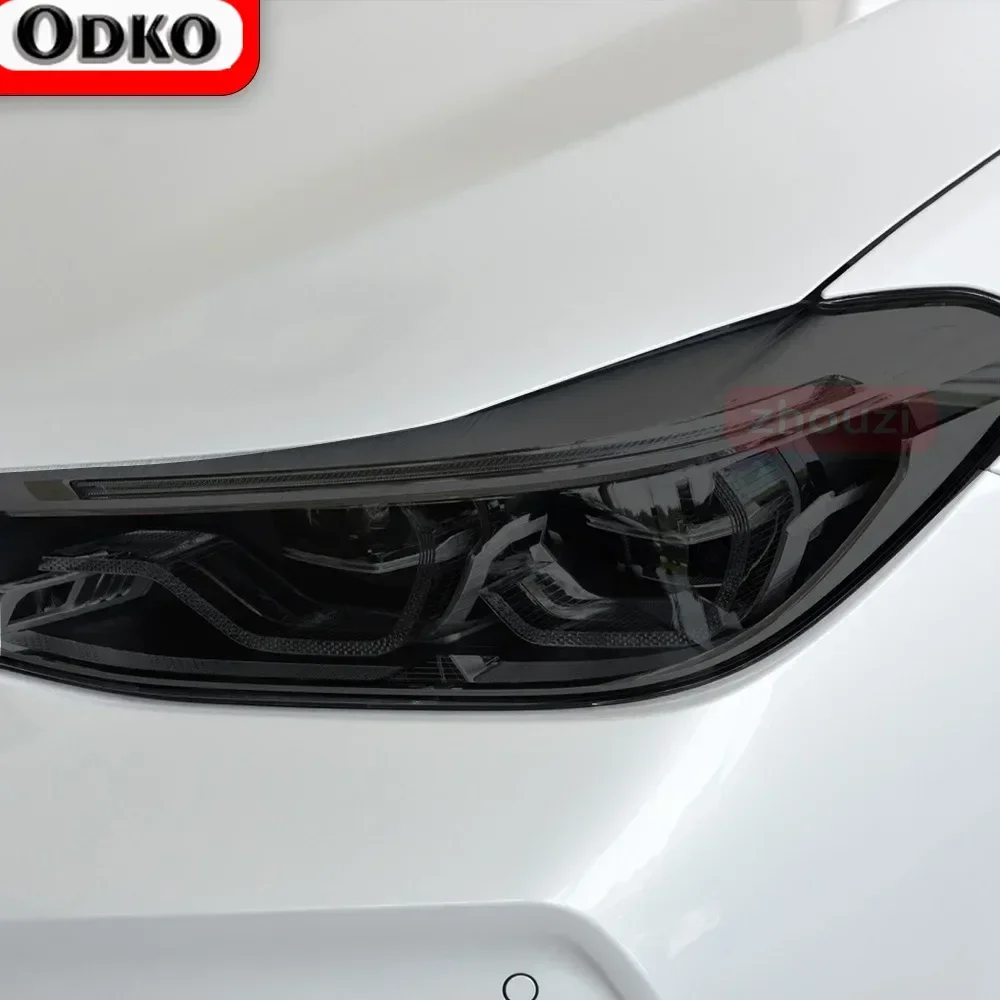 

For BMW 6 Series F06 F12 F13 M6 GT G32 2 Pcs Car Headlight Tint Black Protective Film Vinyl Transparent TPU Sticker Accessories