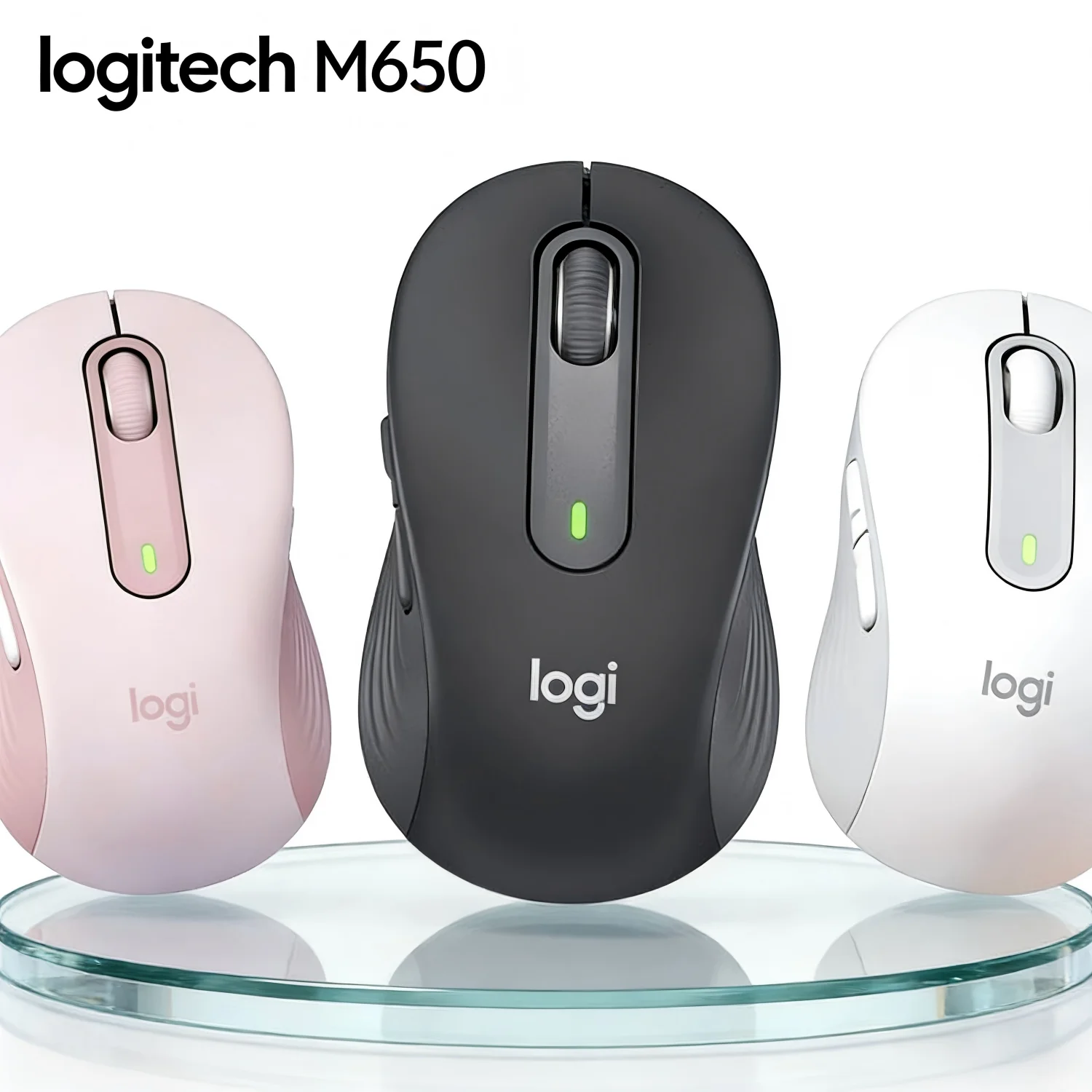 

Беспроводная двухрежимная бесшумная офисная мышь Logitech M650, доступна в различных цветах для офисного использования, удобна для деловых поездок.