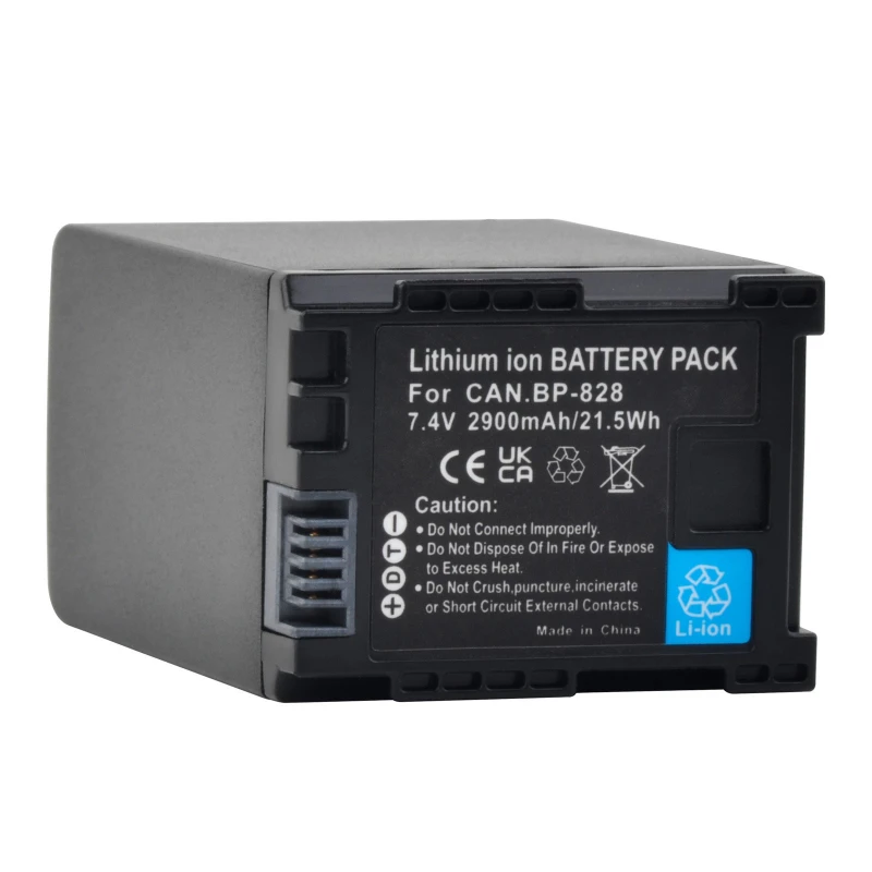 7.4v 2900mAh BP-828 Battery Suitable for Canon  GX10 HF  G10  HF G20 HF G21 Long Endurance and Durable Digital Batteries