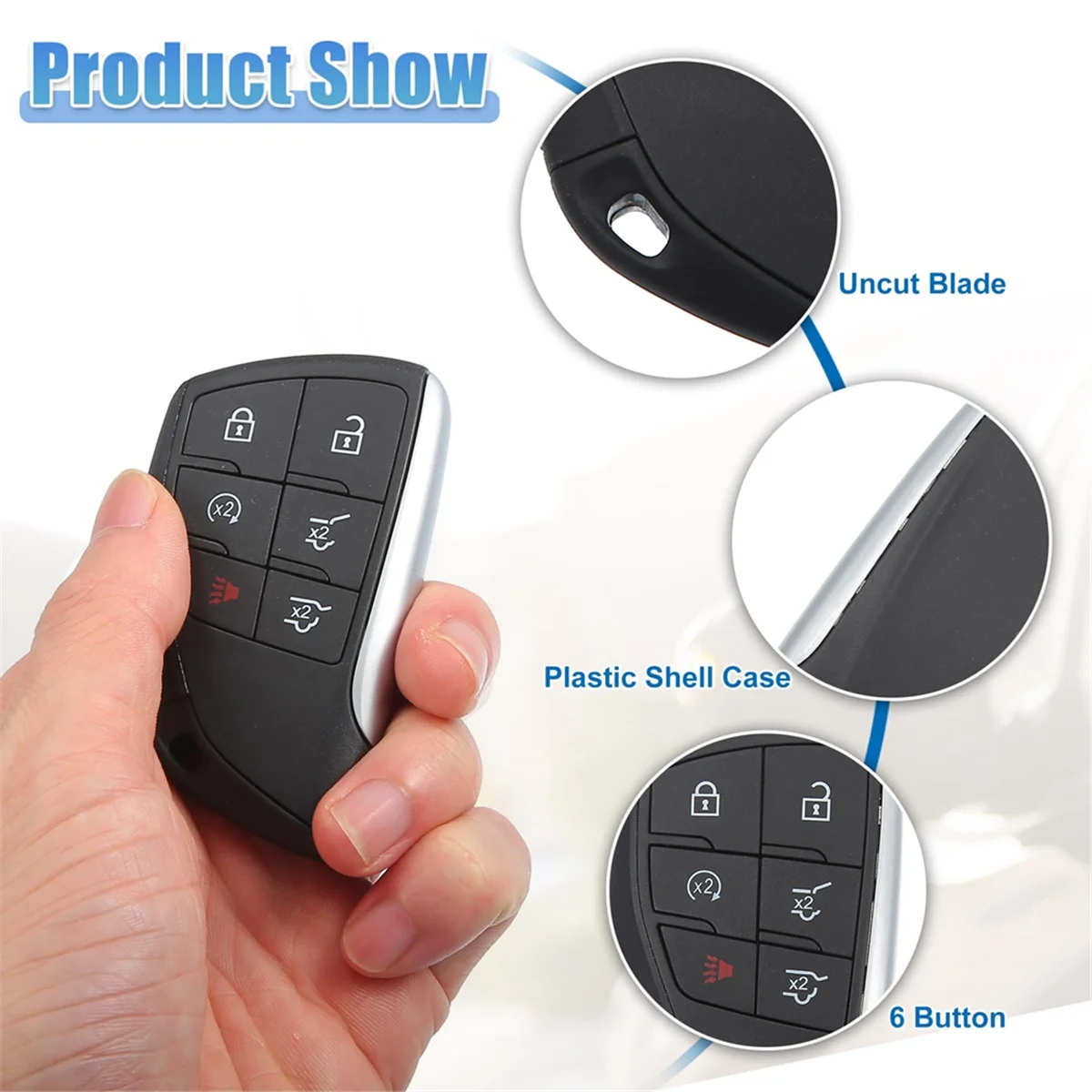 Smart Key Fob Remote for Chevrolet Suburban Tahoe YGOG21TB2 Keyless Entry Remote Control 49 Chip 6 Button 433 MHz