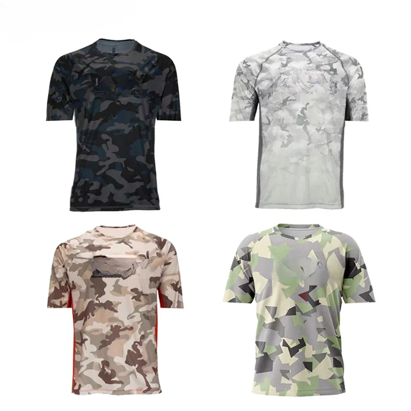 

Summer Fishing Shirts Short Sleeve UV Protection T-Shirts UPF 50 Hiking Jerseys Quick Dry Fishing Tops